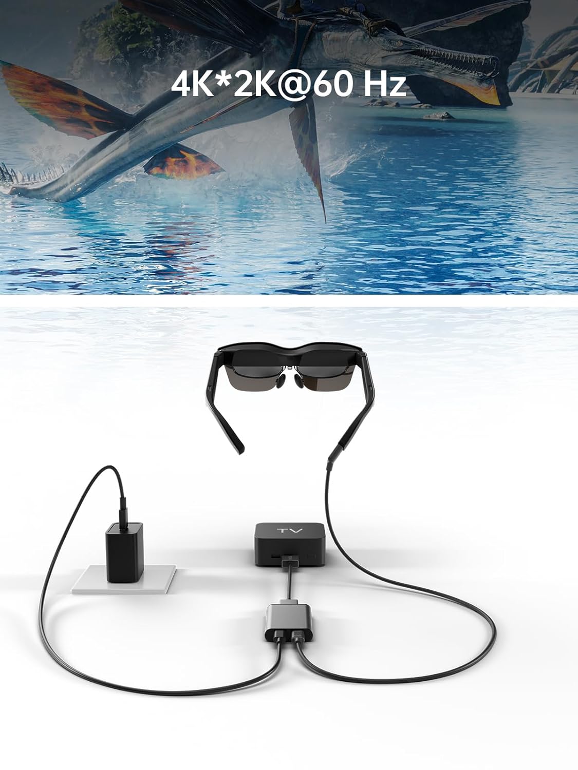 RAYNEO HDMI-C to AR Glasses with Charging Port Adapter