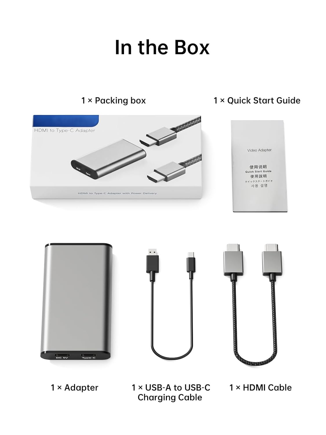 RAYNEO HDMI-C to AR Glasses with Charging Port Adapter