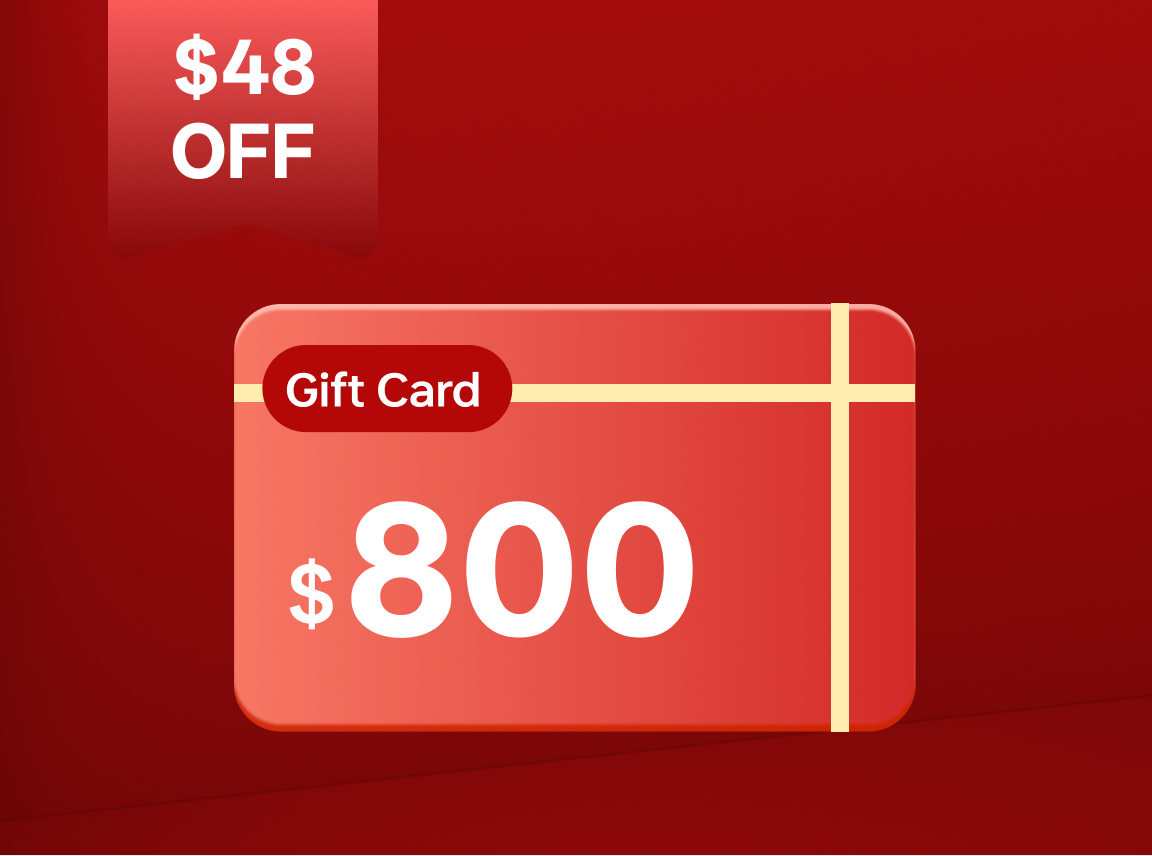 $800 Gift Card 🎁 Discount Auto-Applied at Checkout